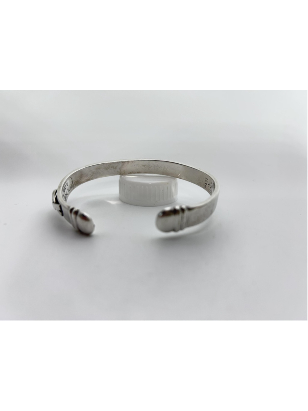 Until There's A Cure Sterling Silver Italy Hinged Cuff Bracelet HIV AIDS Charity - Picture 3 of 10